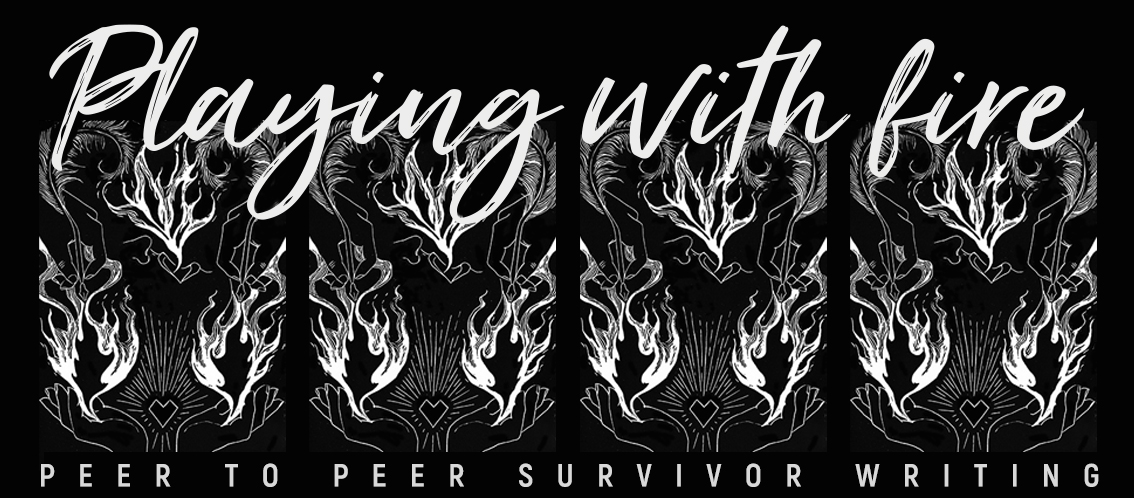 Illustrations of flaming quills in hands with the playing with fire logo imposed above.