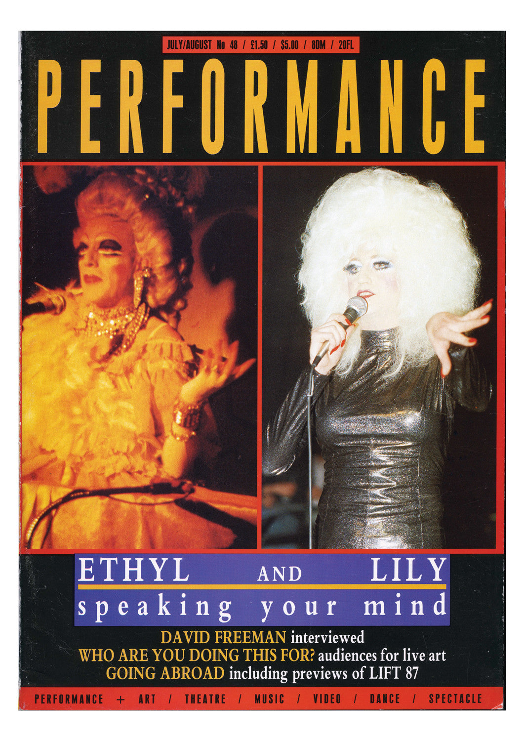 Performance Magazine Poster - Ethyl Eichelberger and Lily Savage (Issue 48)